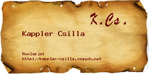 Kappler Csilla névjegykártya